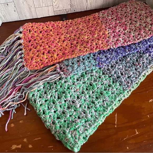 Handmade Multi Colored Scarf - Picture 1 of 2
